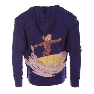 Curious George 100% Cotton Zip Hoodie “Surf” - Blue